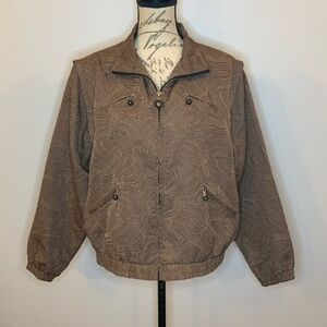 Jamie Sadock full zip jacket textured sheen convertible to vest M